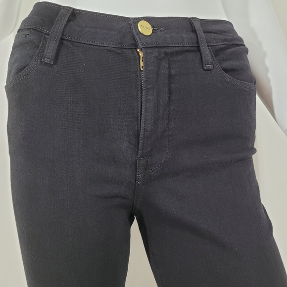FRAME Denim Le High Skinny Film Noir Jeans - Picture 3 of 4